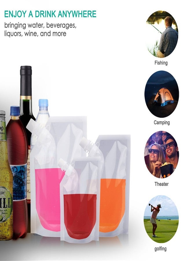 ERKOON 9-Pack Concealable Drinking Flasks - 5oz Reusable Leakproof Pouches with 2 Funnels for Travel & Outdoor - Image 5